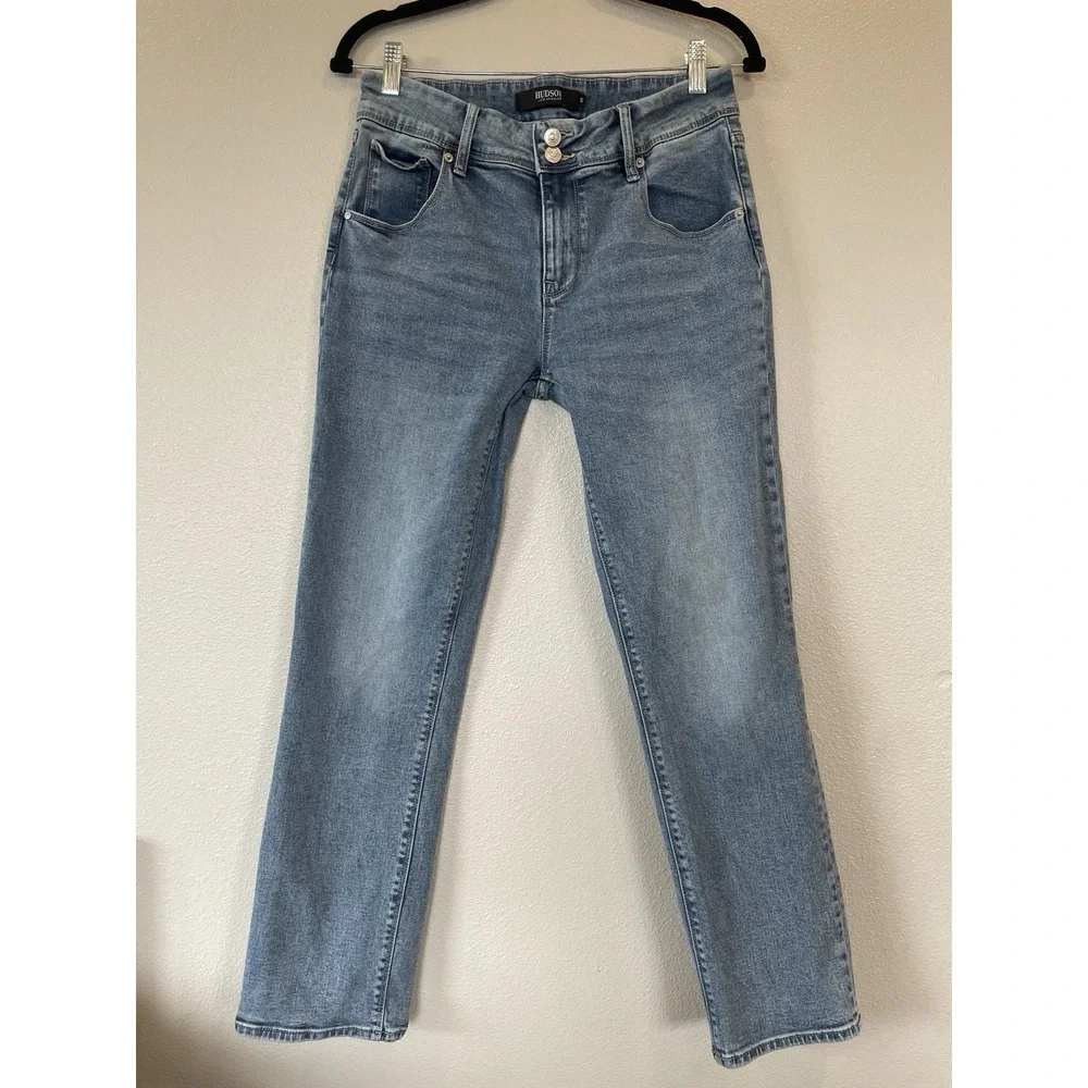 Hudson Jeans Bootcut Flap Pocket  Mid-Rise Medium‎ Wash Blue Woman's Size 6